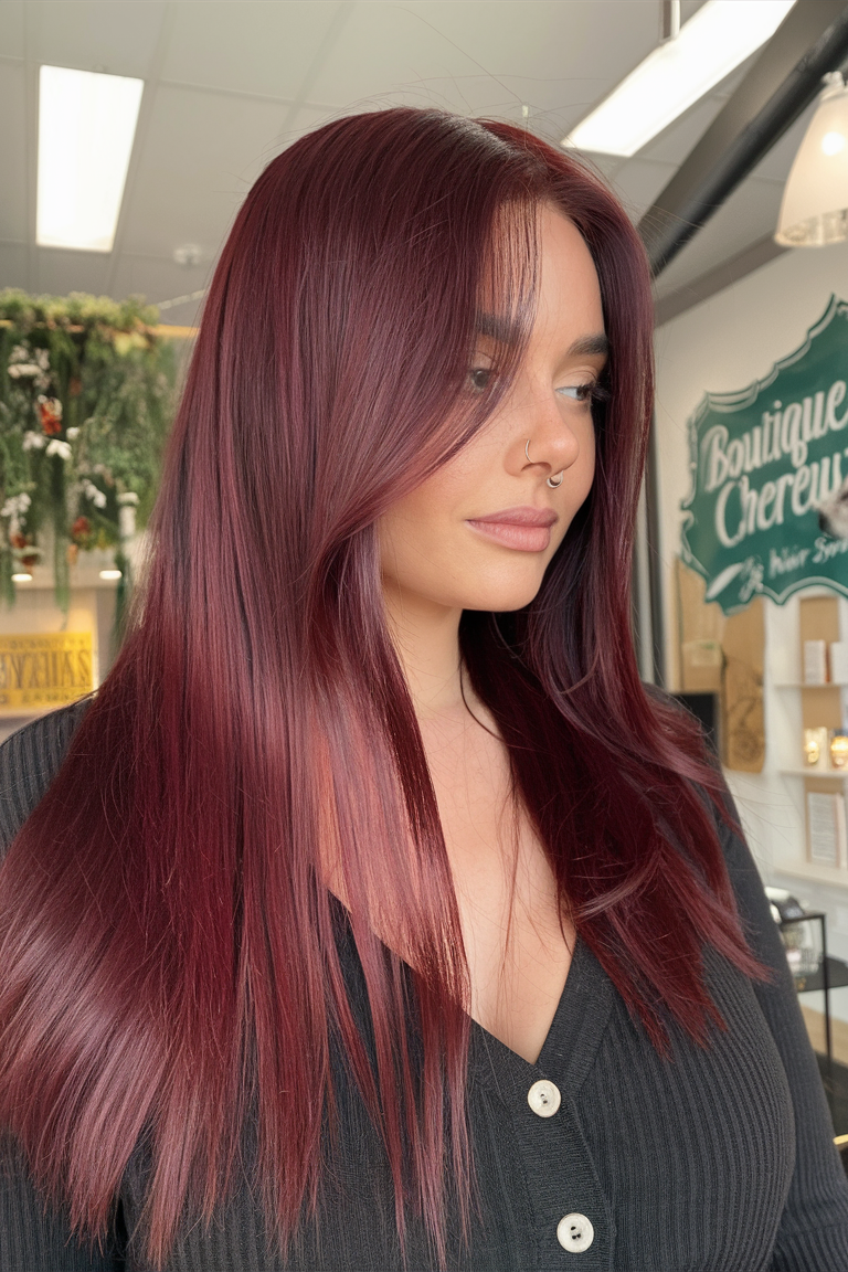 Cherry Cola Hair Color 2025: A Bold Trend for Every Skin Tone 21 Ideas