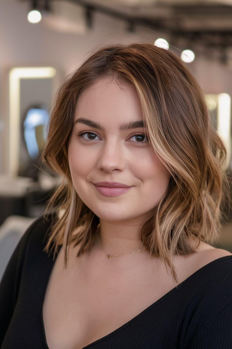 Chubby Shaped Face Haircuts - 2025: Best Styles for Every Face Shape 20 Ideas