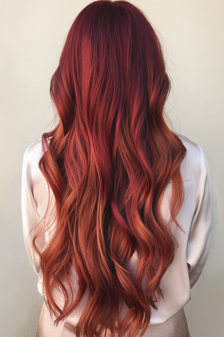 Dark Auburn Fire Ombre Hair Color 2025: Bold 21 Ideas for a New Look