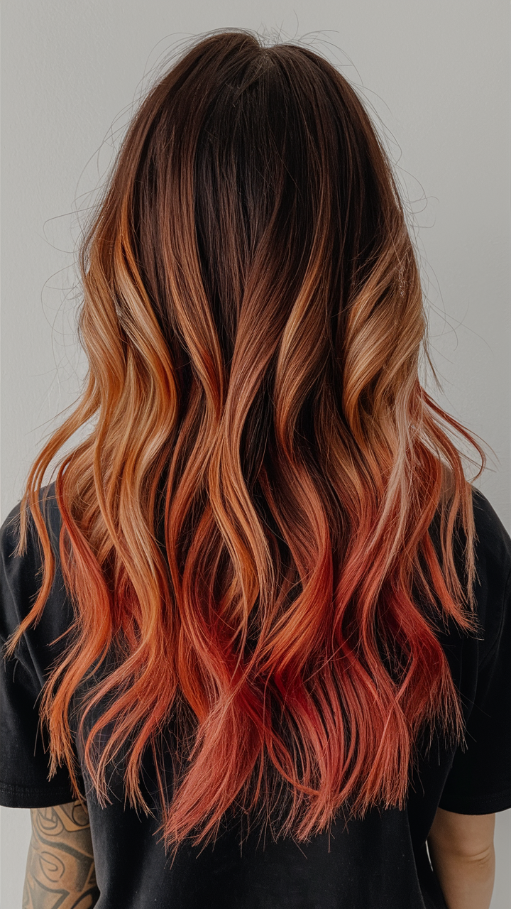 Dark Auburn Fire Ombre Hair Color 2025: Bold 21 Ideas for a New Look