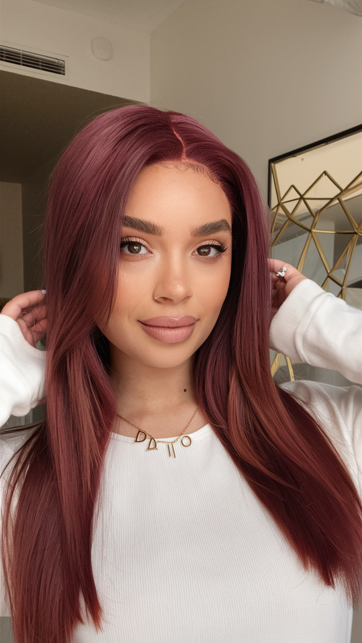 Cherry Cola Hair Color 2025: A Bold Trend for Every Skin Tone 21 Ideas