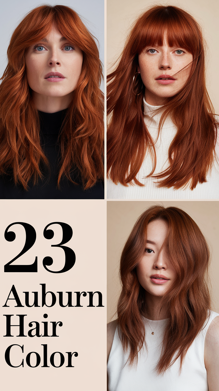 Auburn Hair Color - 2025: Rich Shades, Modern Styles 23 Ideas