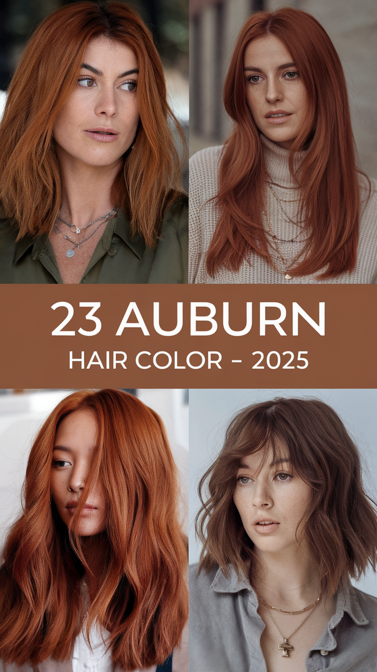 Auburn Hair Color - 2025: Rich Shades, Modern Styles 23 Ideas