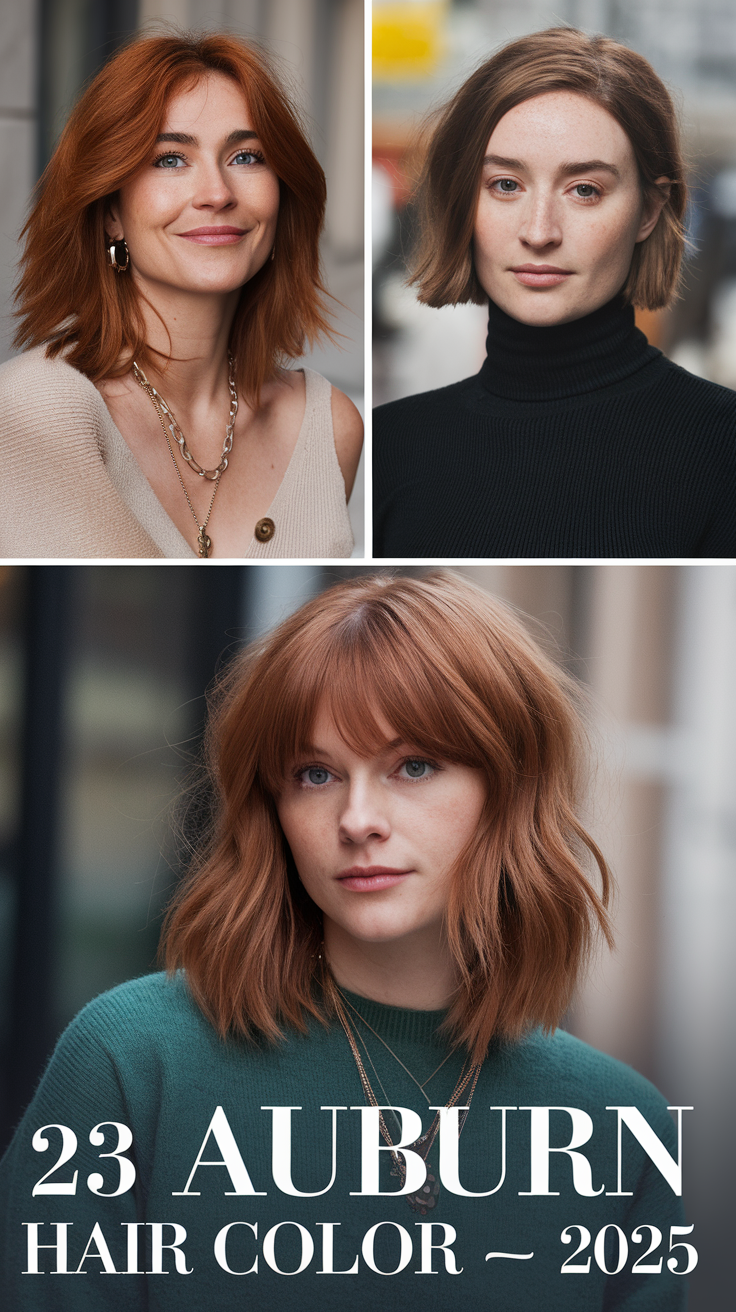 Auburn Hair Color - 2025: Rich Shades, Modern Styles 23 Ideas