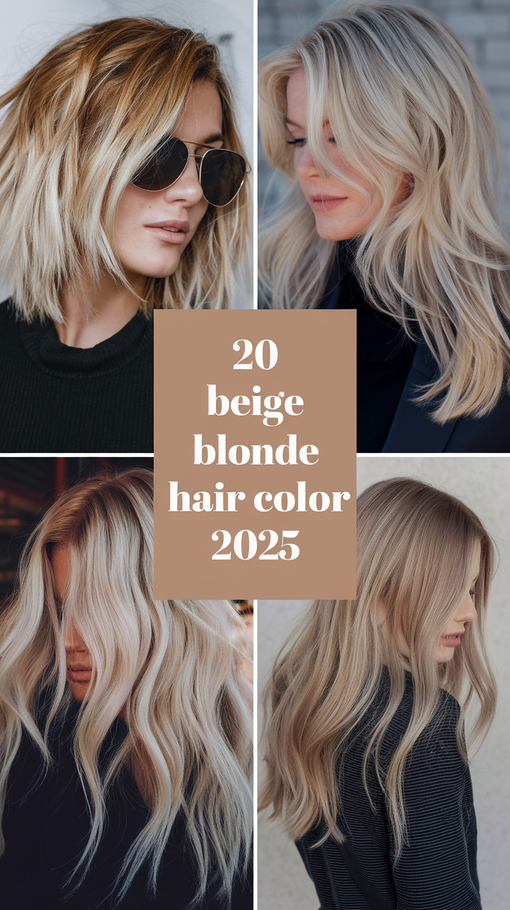 Beige Blonde Hair Color 2025: Inspiring Looks for the New Season 20 Ideas