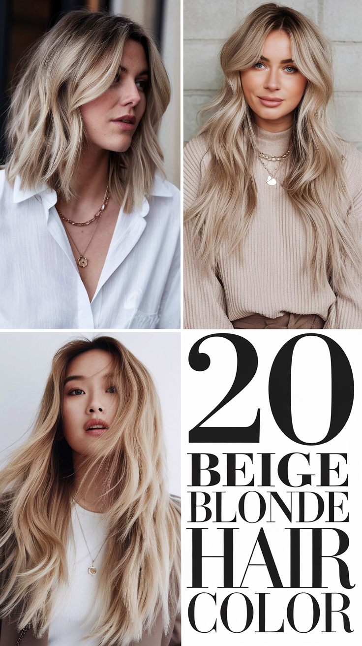 Beige Blonde Hair Color 2025: Inspiring Looks for the New Season 20 Ideas