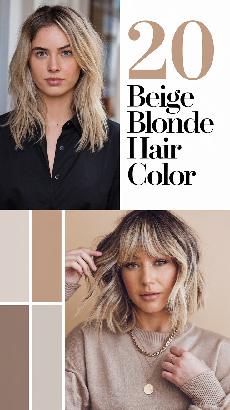 Beige Blonde Hair Color 2025: Inspiring Looks for the New Season 20 Ideas