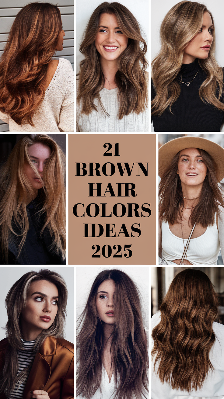 Brown Hair Color 21 Ideas for 2025: Trends, Shades, and Inspiration