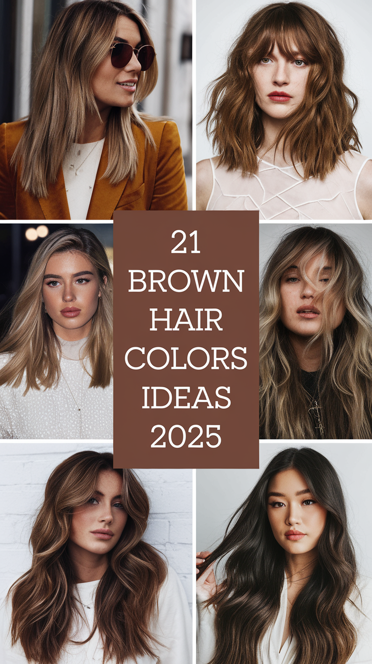 Brown Hair Color 21 Ideas for 2025: Trends, Shades, and Inspiration