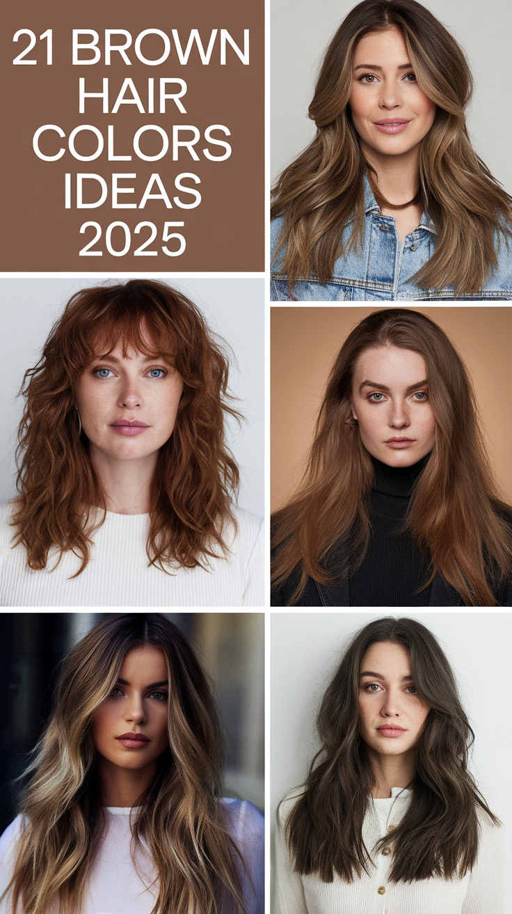 Brown Hair Color 21 Ideas for 2025: Trends, Shades, and Inspiration