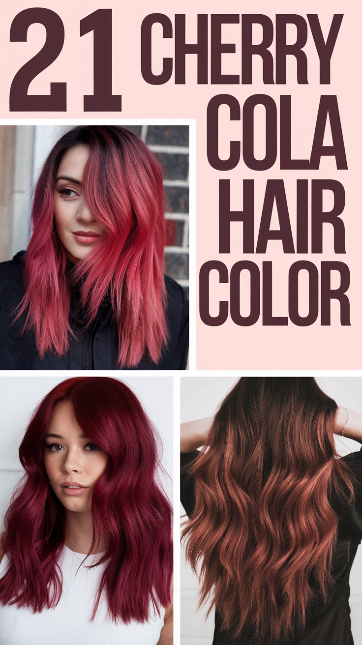 Cherry Cola Hair Color 2025: A Bold Trend for Every Skin Tone 21 Ideas