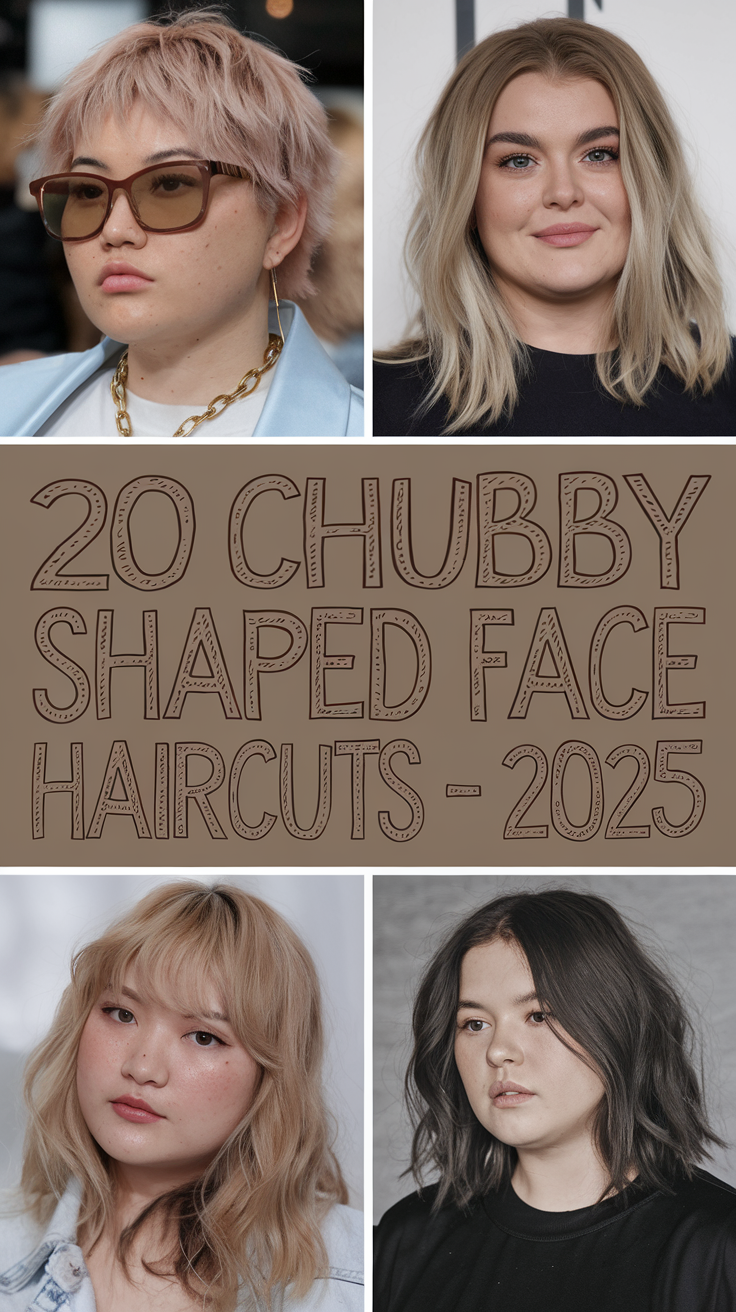 Chubby Shaped Face Haircuts - 2025: Best Styles for Every Face Shape 20 Ideas