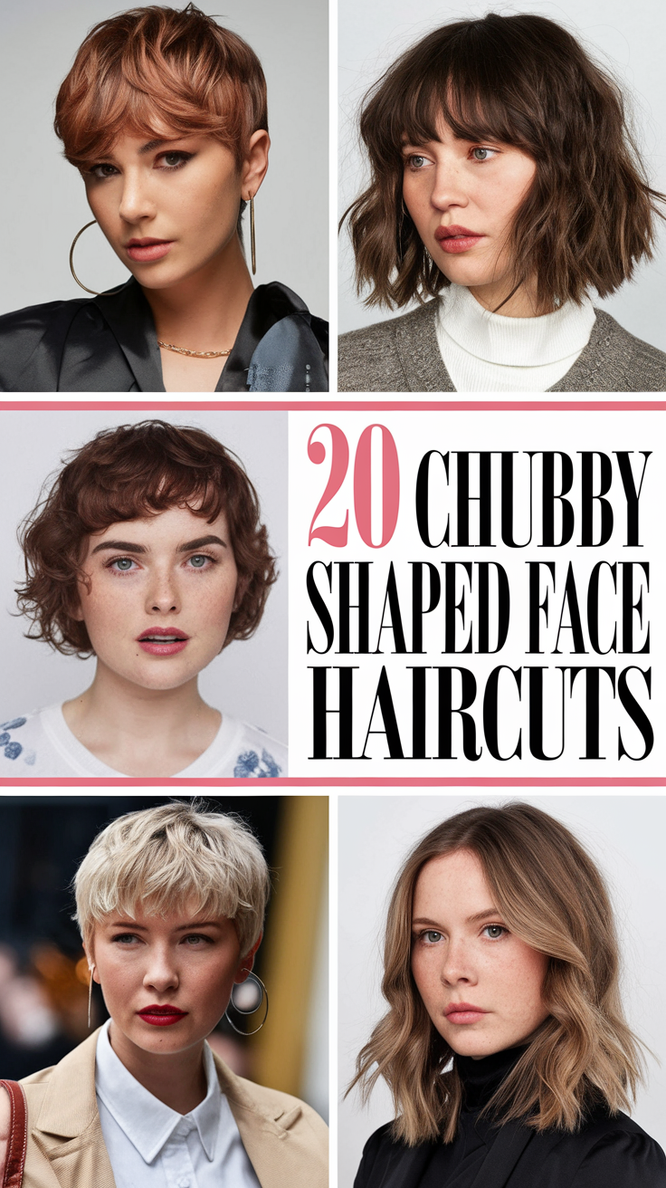 Chubby Shaped Face Haircuts - 2025: Best Styles for Every Face Shape 20 Ideas