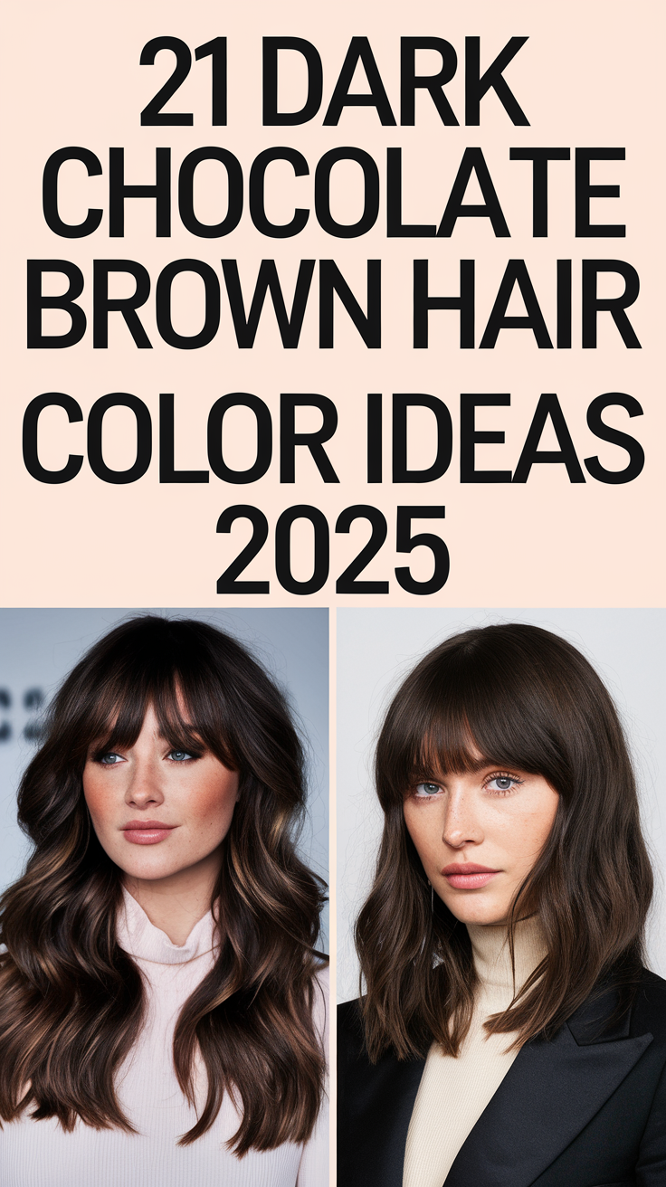 21 Stunning Dark Chocolate Brown Hair Color Ideas for 2025