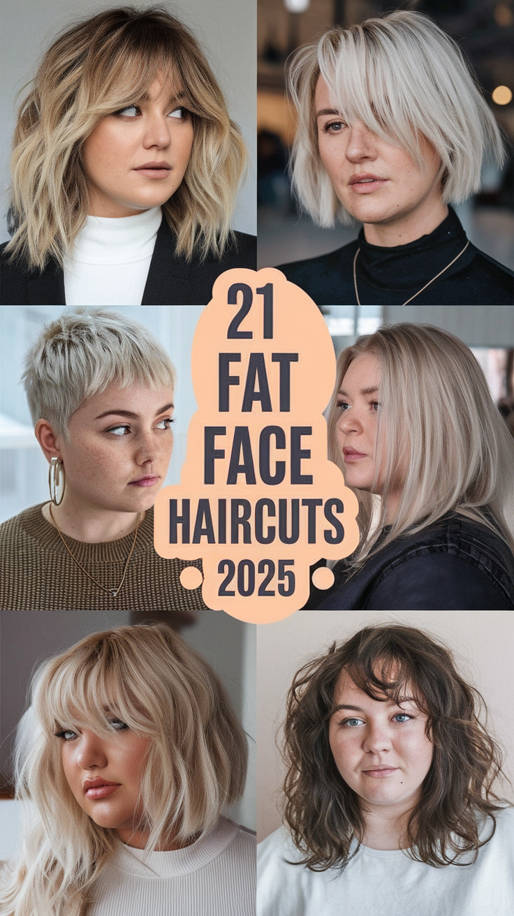 Fat Face Haircuts – 2025: Best Styles for Round Faces and Double Chins