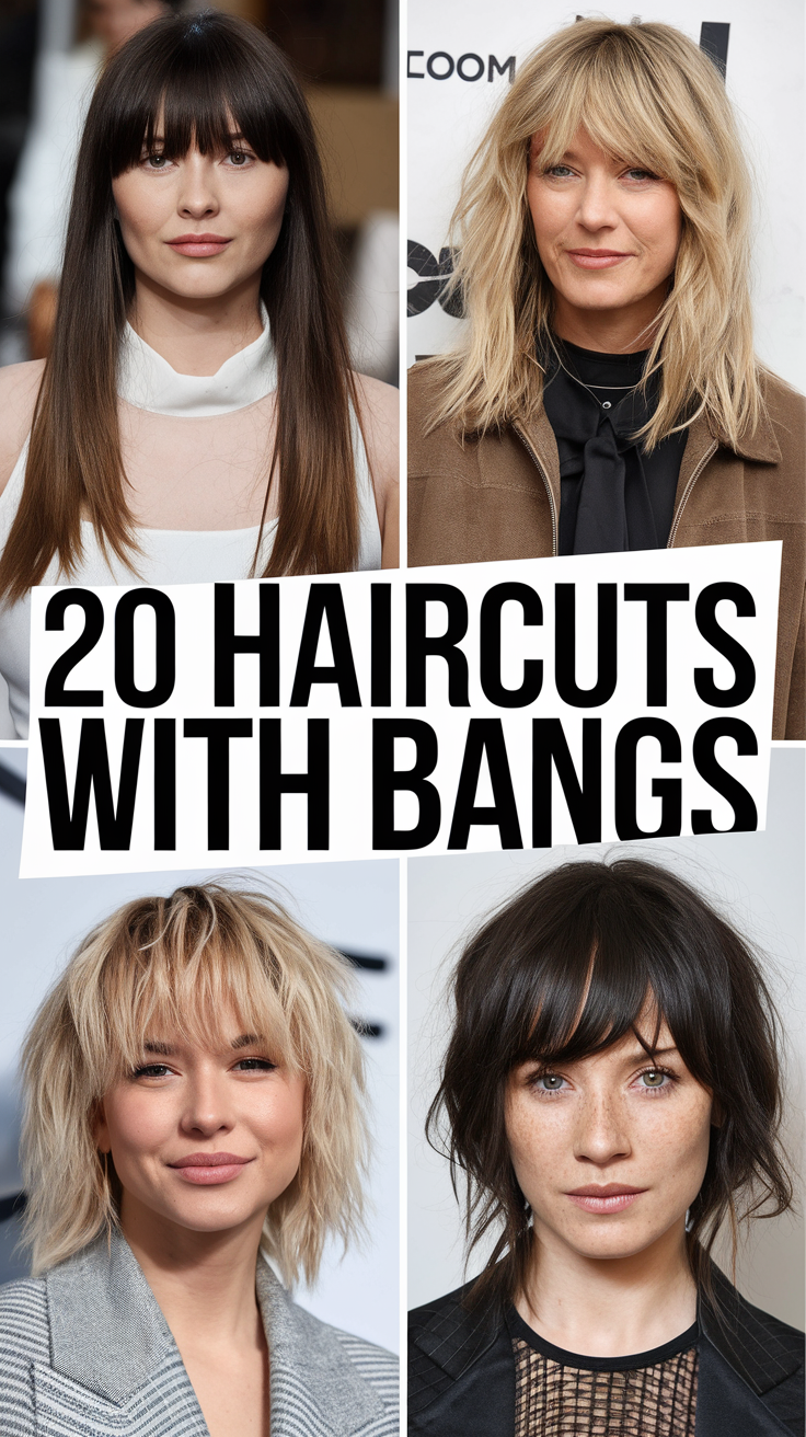 Haircuts with Bangs - 2025: Elevating Style with Modern Flair 20 Ideas