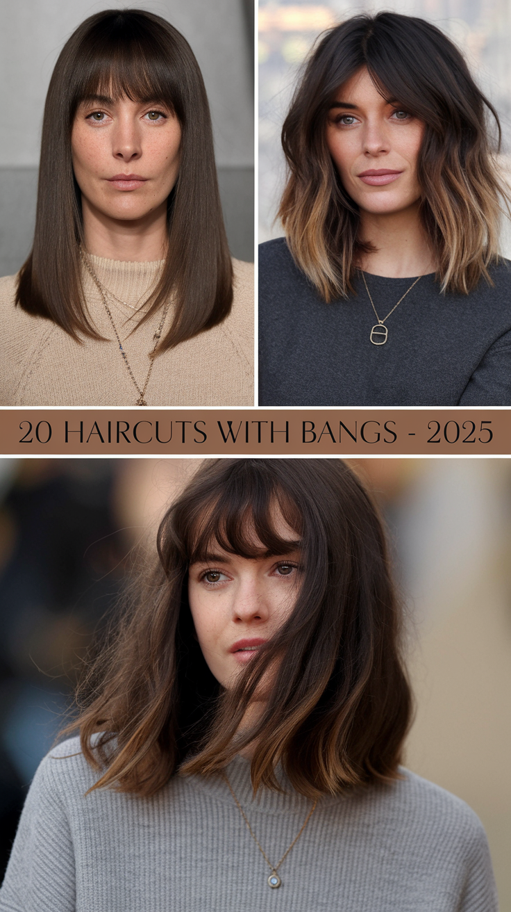 Haircuts with Bangs - 2025: Elevating Style with Modern Flair 20 Ideas