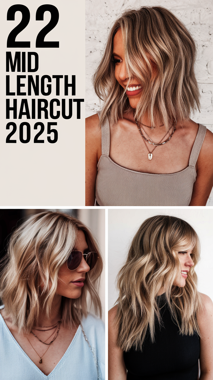 Mid Length Haircut 2025: Stylish and Versatile Looks 22 Ideas