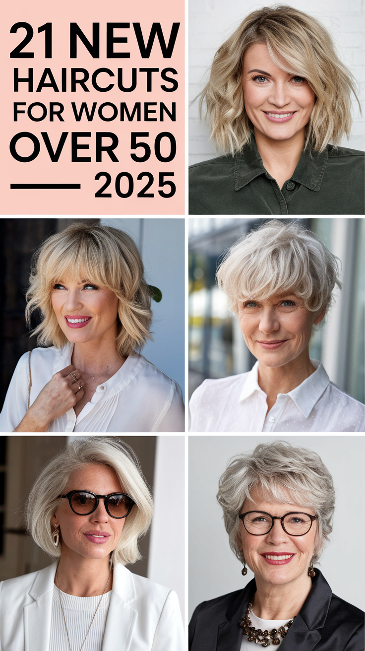 New Haircuts for Women Over 50 - 2025: Trendy Styles for a Modern, Sassy Look