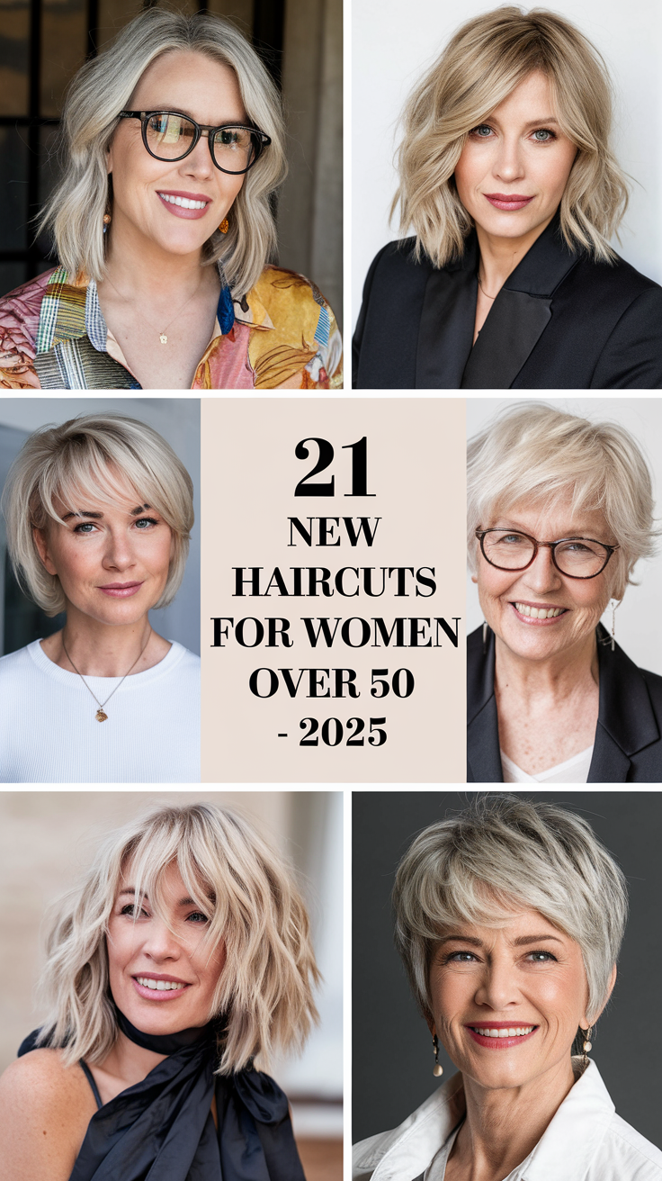 New Haircuts for Women Over 50 - 2025: Trendy Styles for a Modern, Sassy Look