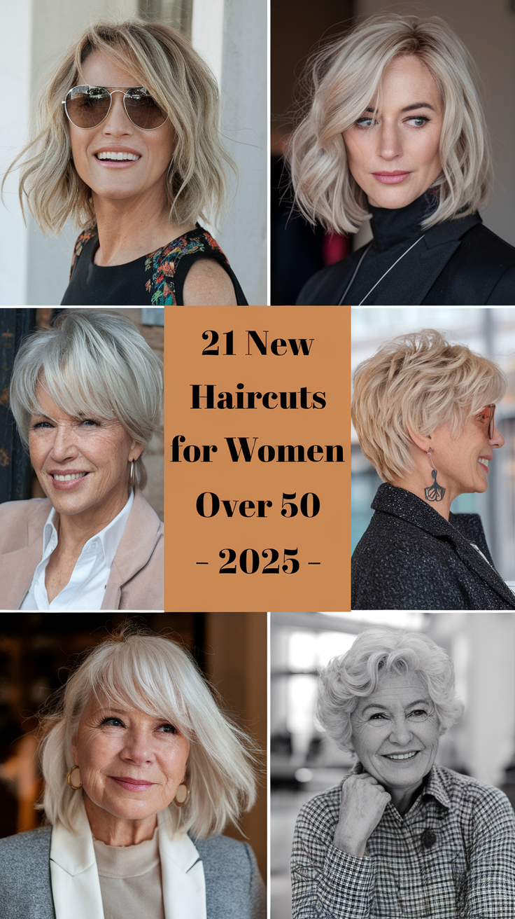 New Haircuts for Women Over 50 - 2025: Trendy Styles for a Modern, Sassy Look