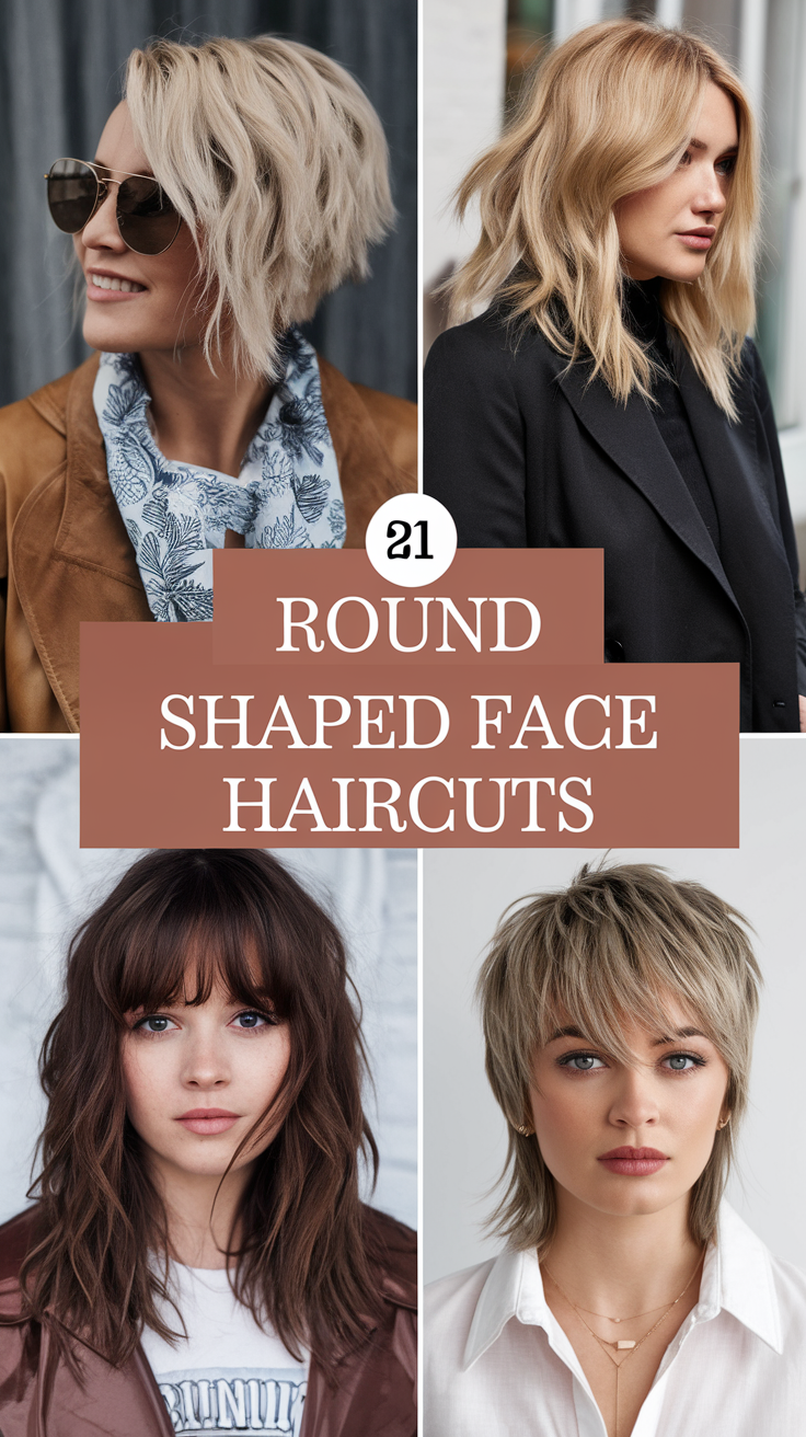 Round Shaped Face Haircuts 2025: Top Trends and 21 Ideas