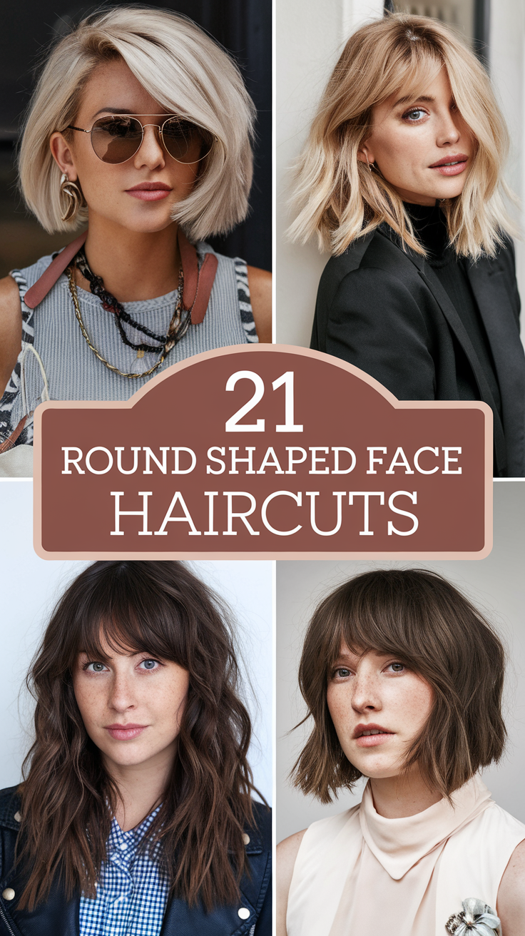 Round Shaped Face Haircuts 2025: Top Trends and 21 Ideas