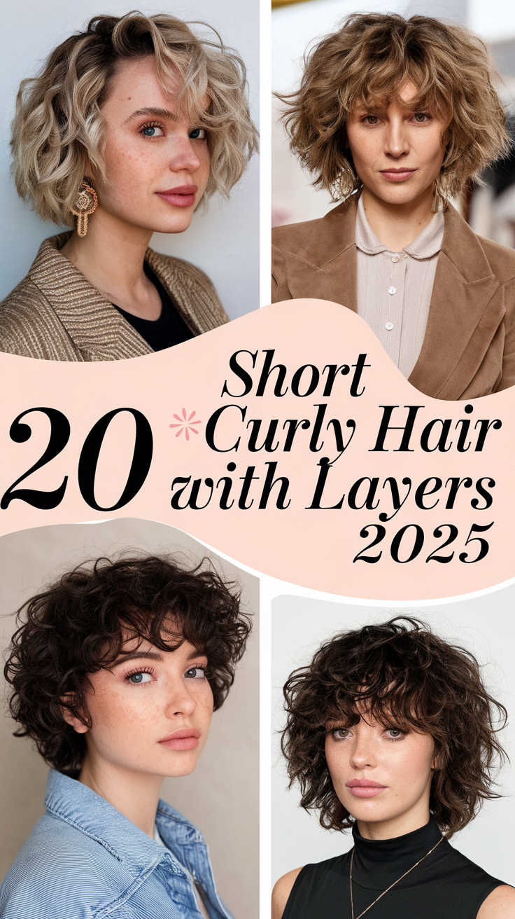 Short Curly Hair with Layers 2025: Styling Inspiration for Every Face Shape 20 Ideas