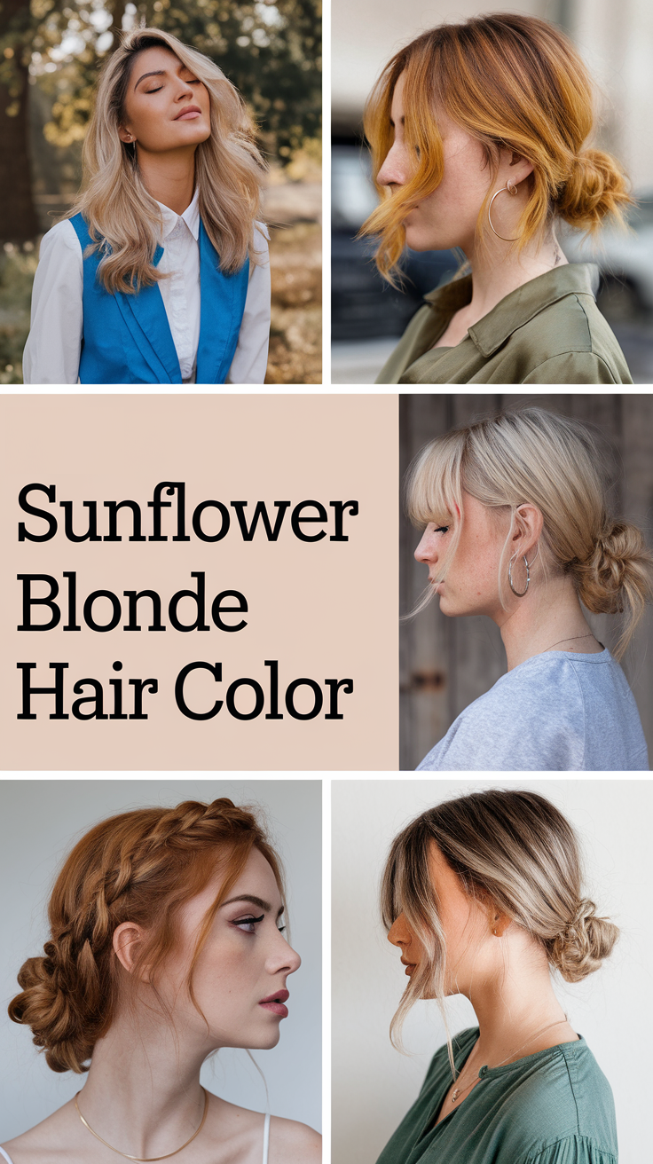 Sunflower Blonde Hair Color 2025: Brighten Your Look with Radiant, Golden Hues 21 Ideas