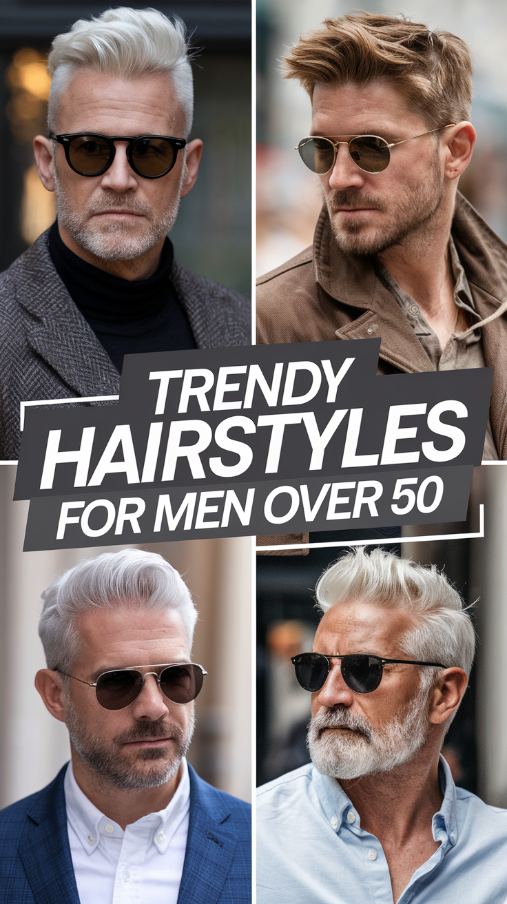 Trendy Hairstyles for Men Over 50 - 2025: The Best Looks for Grey, Short, and Long Hair