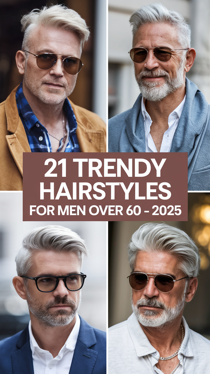 Trendy Hairstyles for Men Over 60 - 2025