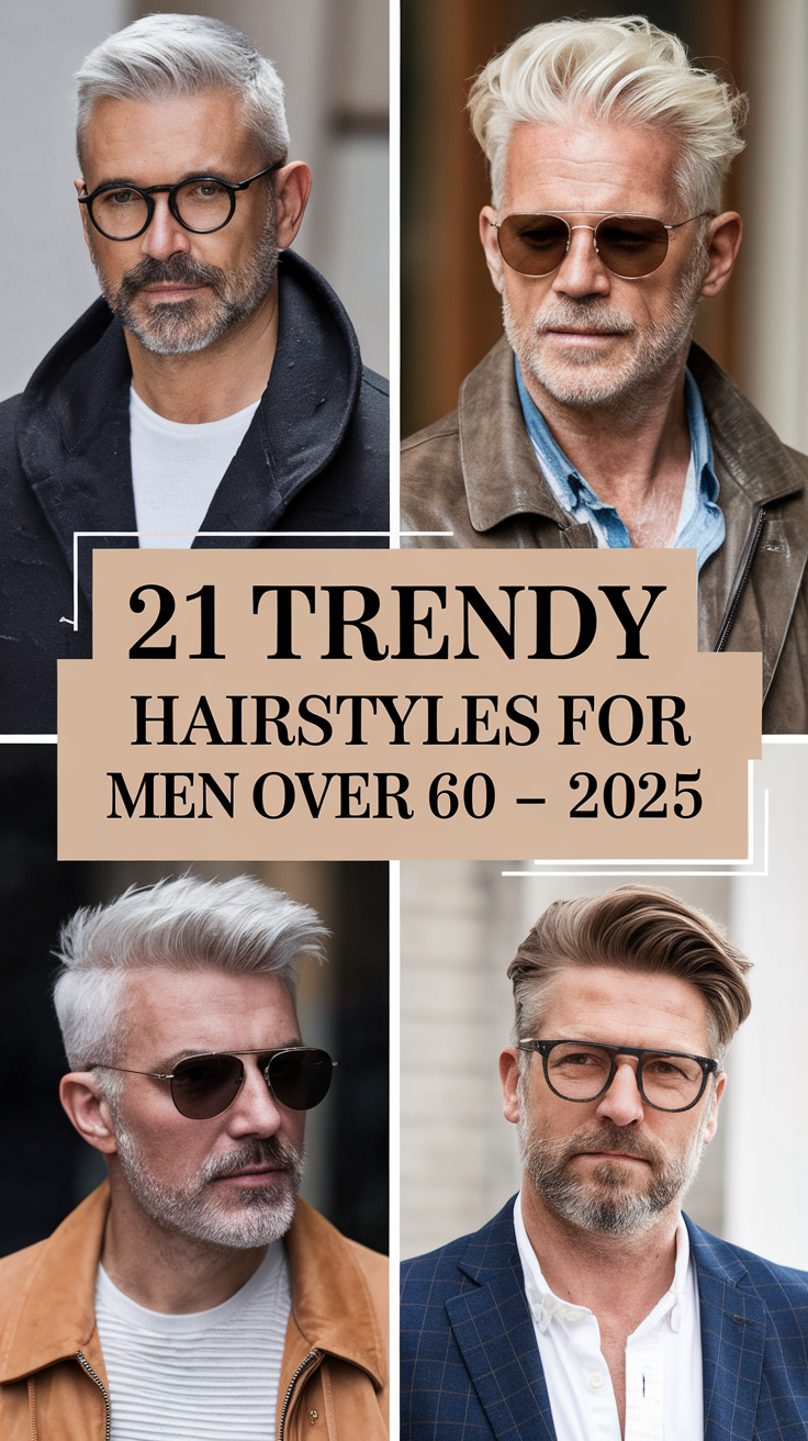 Trendy Hairstyles for Men Over 60 - 2025