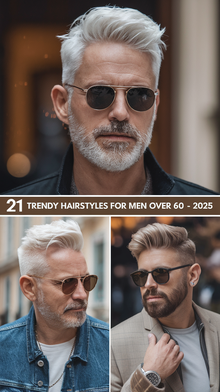 Trendy Hairstyles for Men Over 60 - 2025