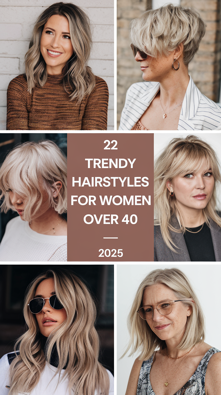 Trendy Hairstyles for Women Over 40 – 2025