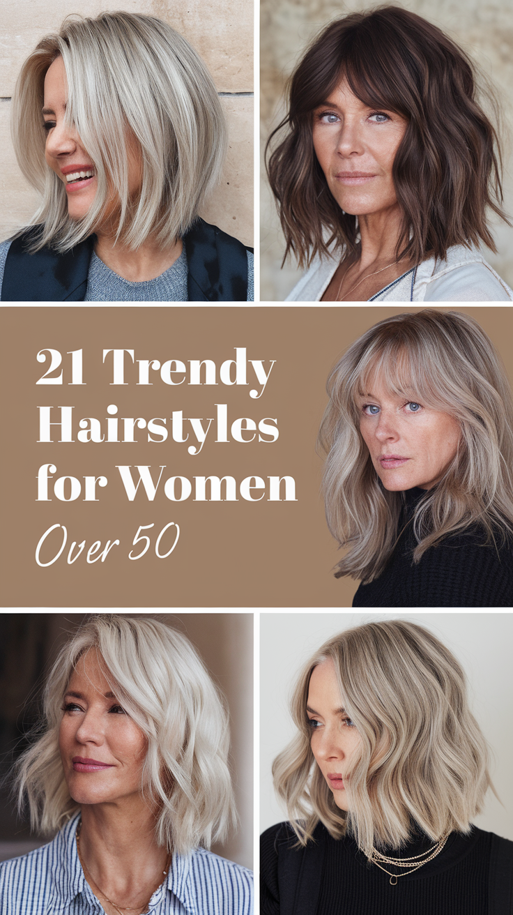 Trendy Hairstyles for Women Over 50 - 2025