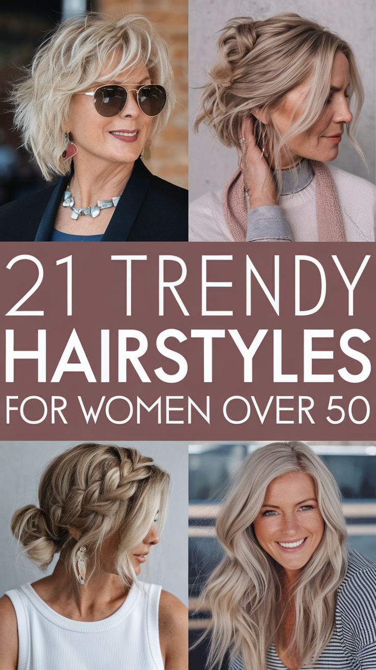 Trendy Hairstyles for Women Over 50 - 2025