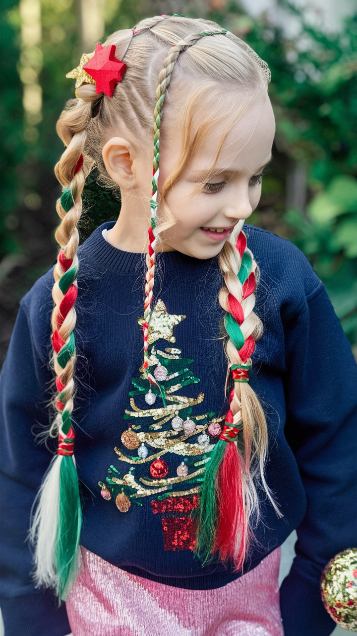 Christmas Kids Hairstyles: Festive Looks for the Holiday Season 20 Ideas