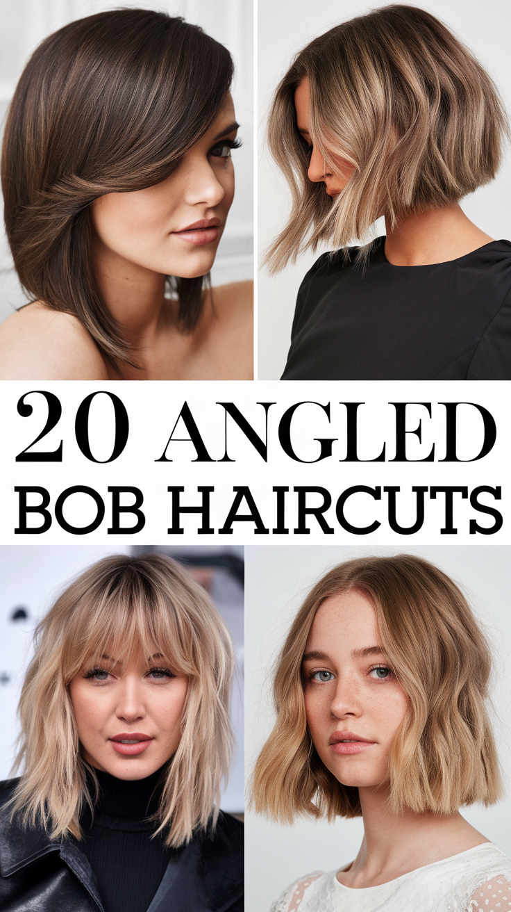 Angled Bob Haircuts 2025: Fresh Styles for Every Hair Type 20 Ideas