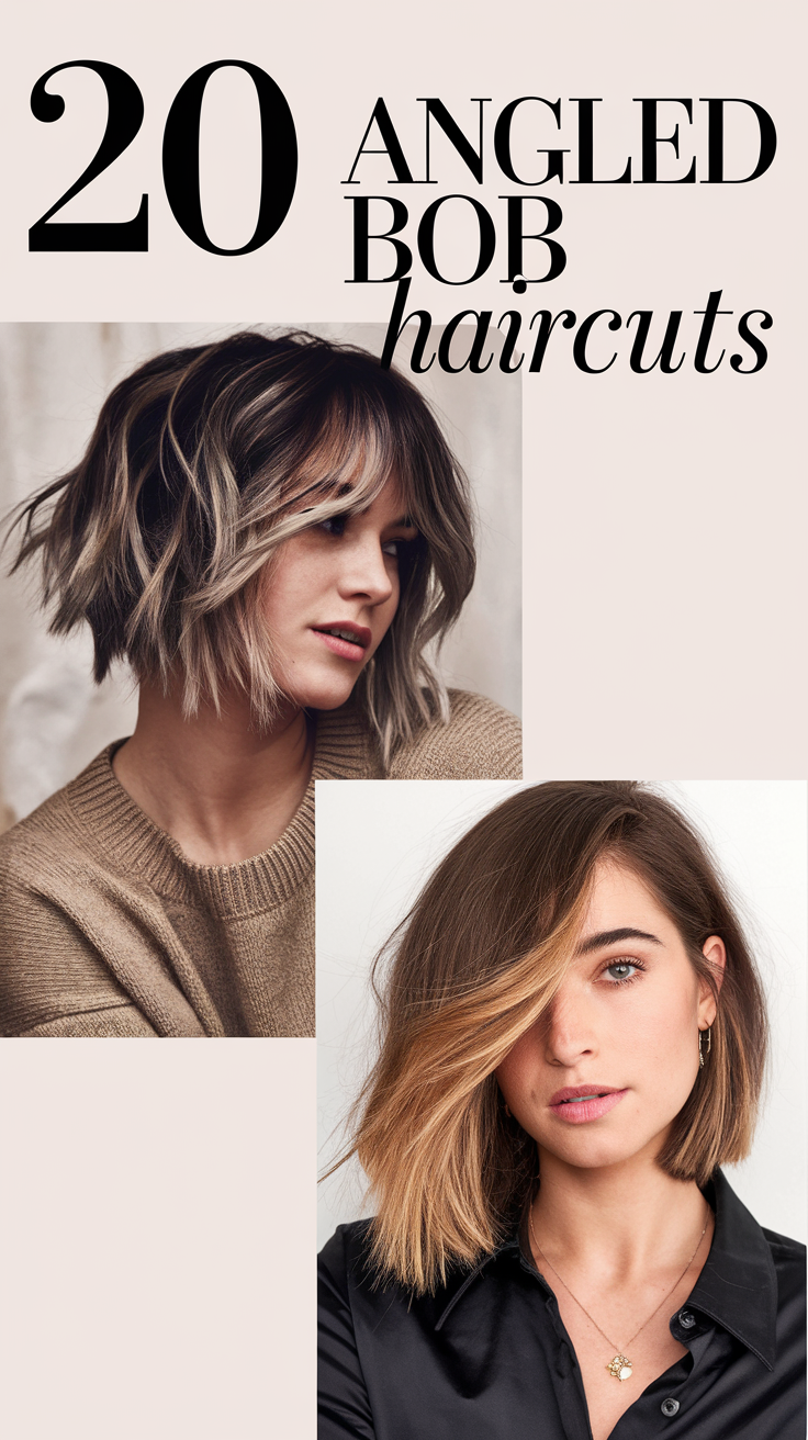 Angled Bob Haircuts 2025: Fresh Styles for Every Hair Type 20 Ideas