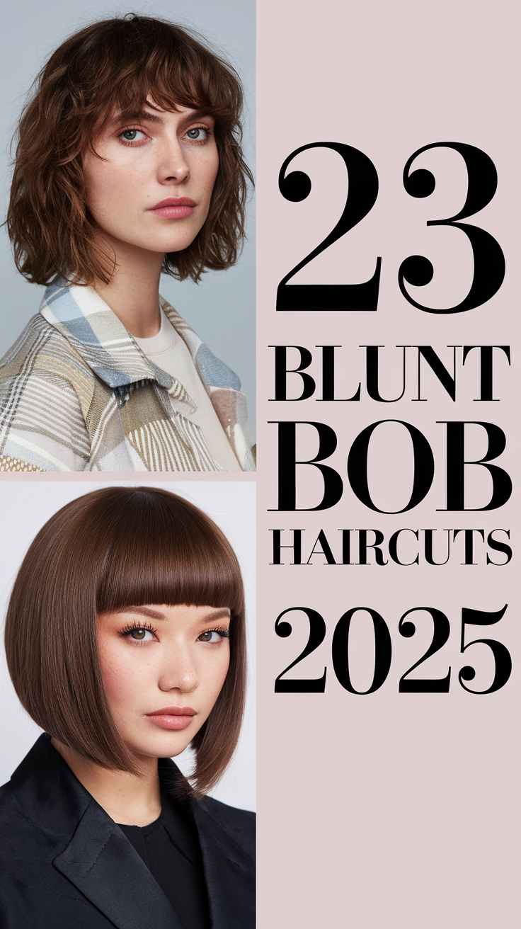 Blunt Bob Haircuts 2025: Chic Styles to Try This Year 23 Ideas