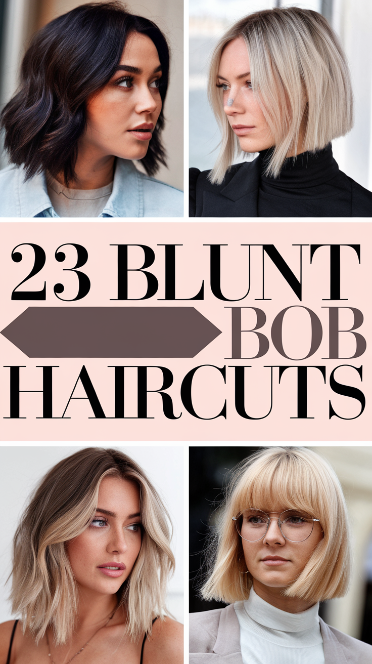 Blunt Bob Haircuts 2025: Chic Styles to Try This Year 23 Ideas