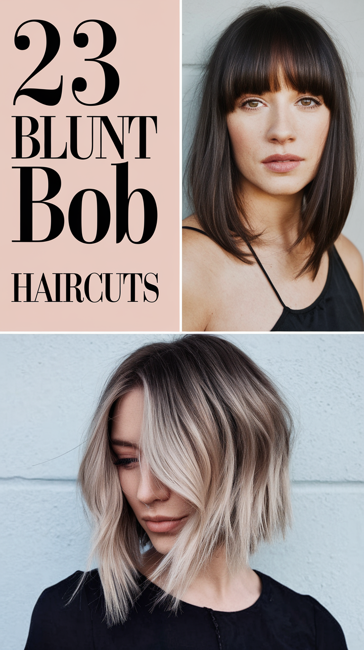 Blunt Bob Haircuts 2025: Chic Styles to Try This Year 23 Ideas