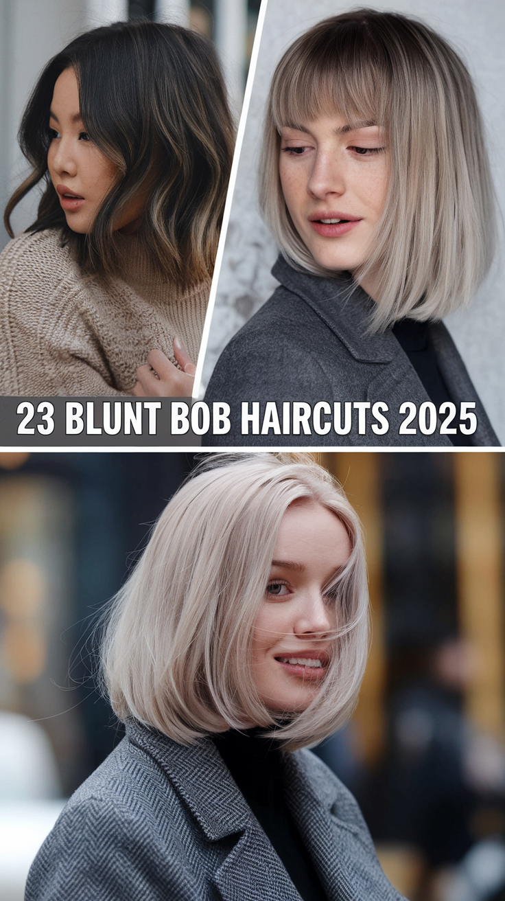 Blunt Bob Haircuts 2025: Chic Styles to Try This Year 23 Ideas