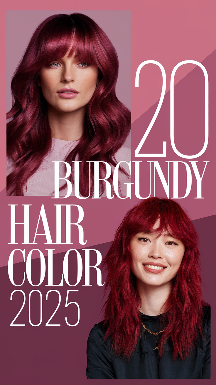 Burgundy Hair Color 2025: Embracing Rich and Bold Shades 20 Ideas