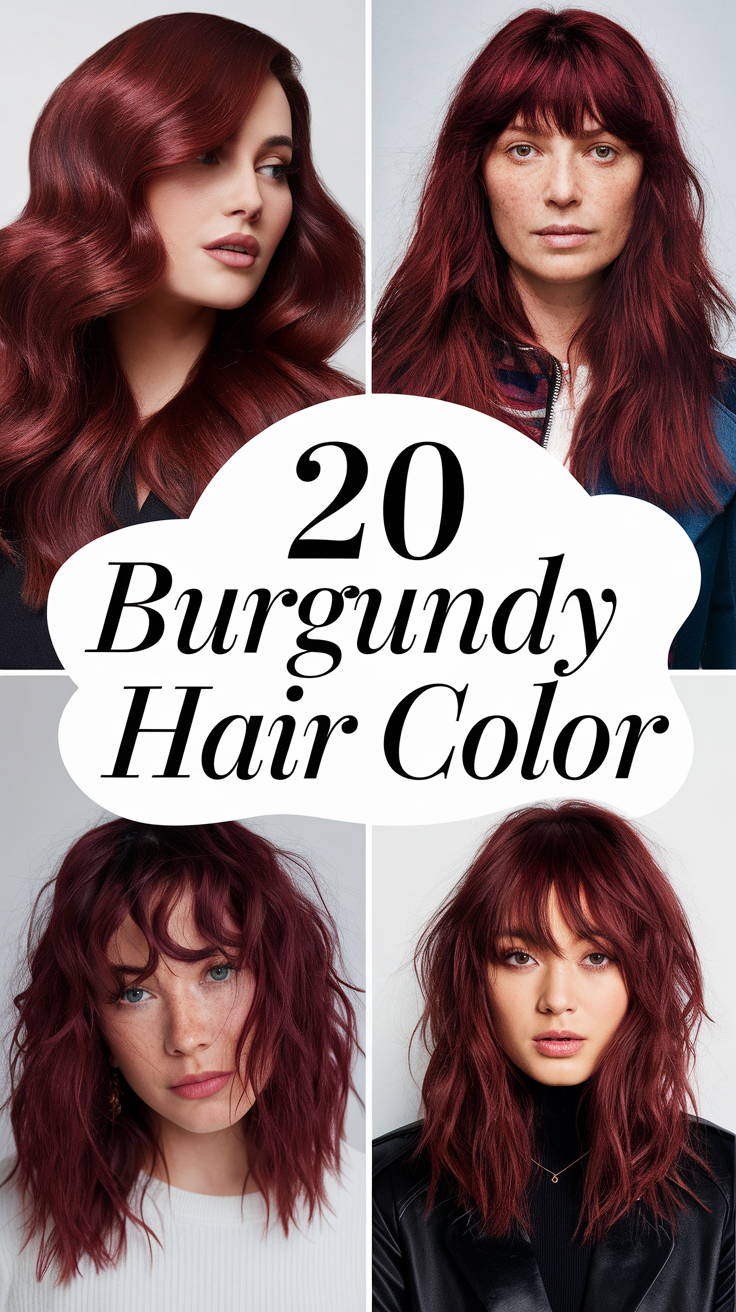 Burgundy Hair Color 2025: Embracing Rich and Bold Shades 20 Ideas