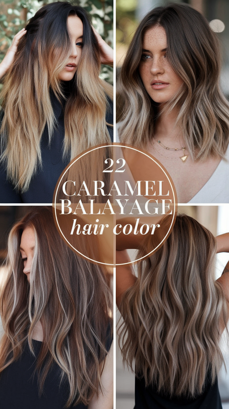 Caramel Balayage Hair Color 2025: Trendy 22 Ideas for a Warm and Radiant Look