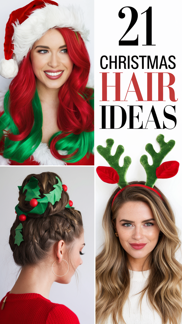 Christmas Hair 21 Ideas: Festive Styles to Shine This Holiday Season