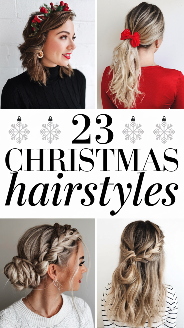 Christmas Hairstyles: Festive Looks for the Holiday Season 23 Ideas