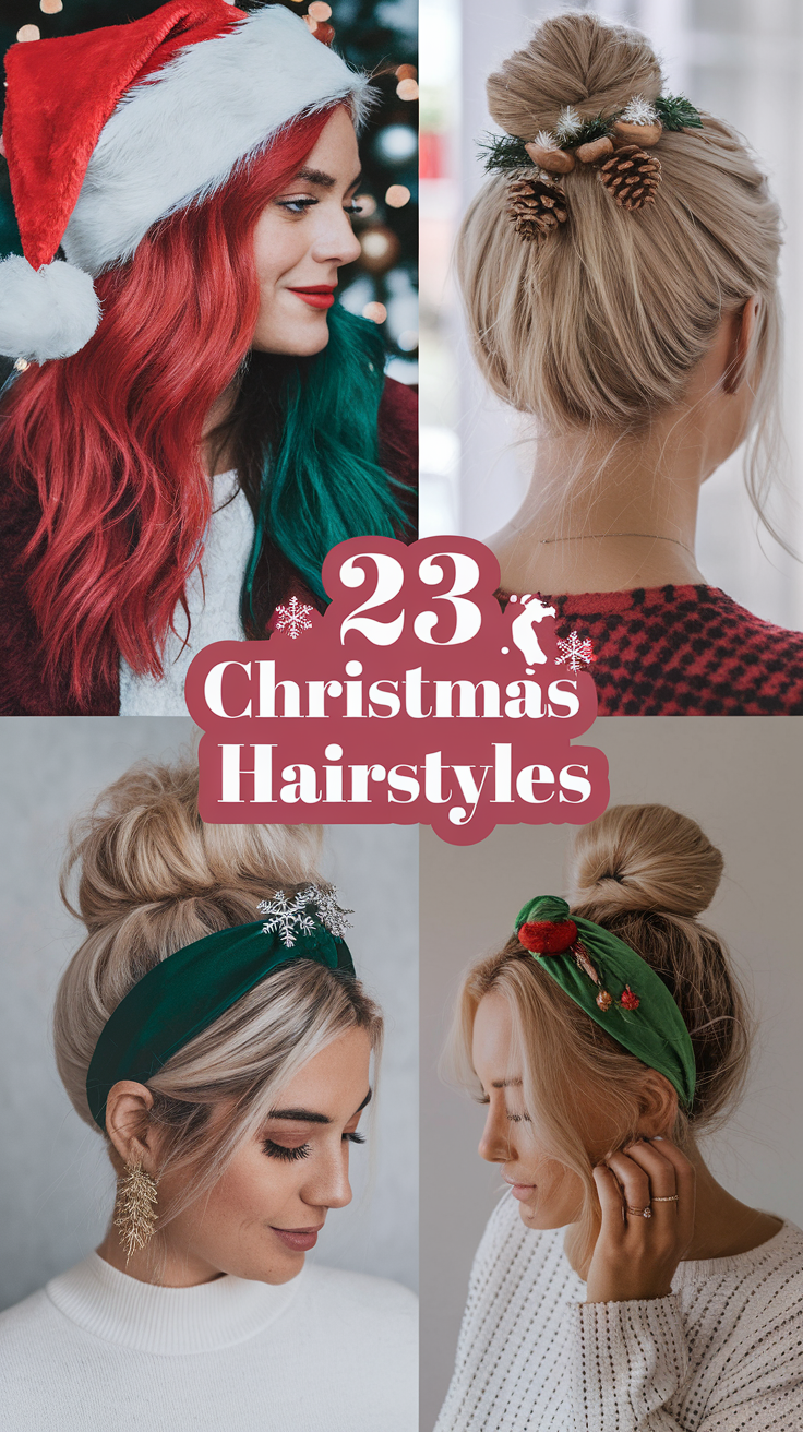 Christmas Hairstyles: Festive Looks for the Holiday Season 23 Ideas