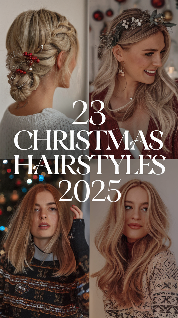 Christmas Hairstyles: Festive Looks for the Holiday Season 23 Ideas